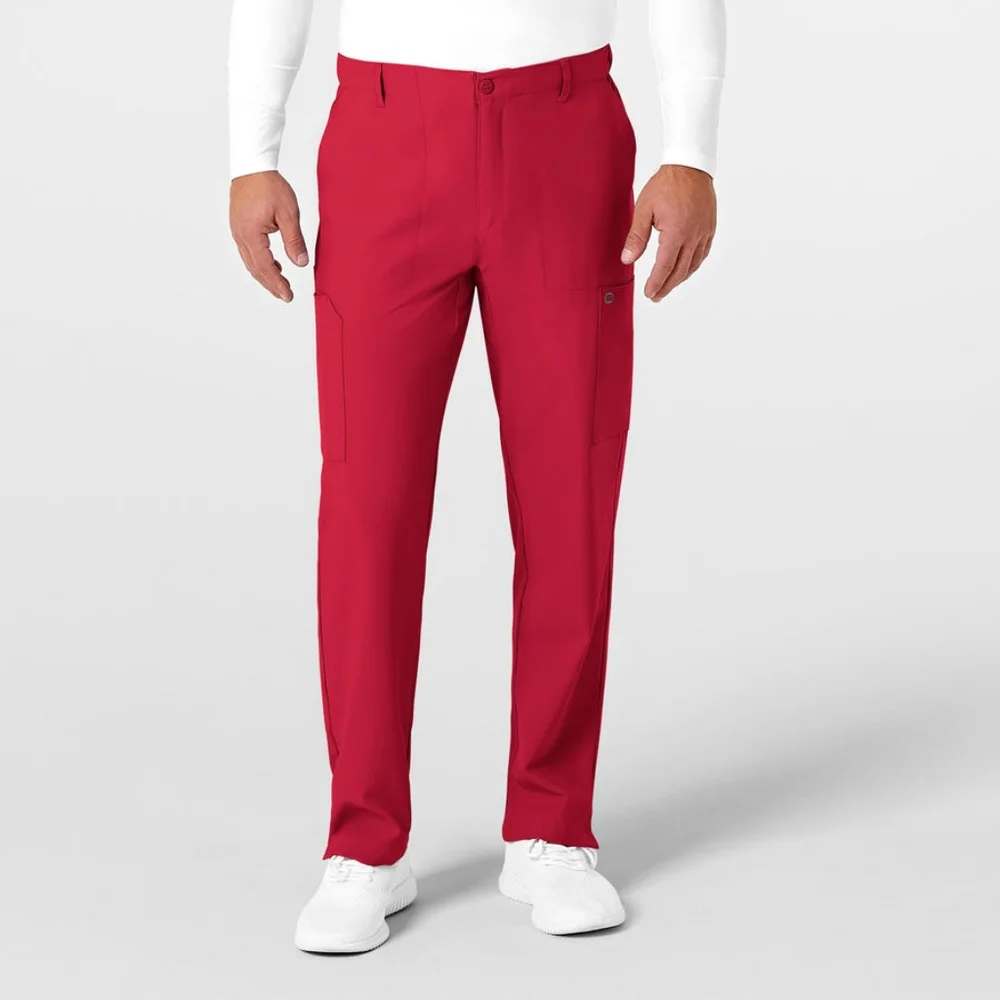 W123 Men's Flat Front Cargo Scrub Pant